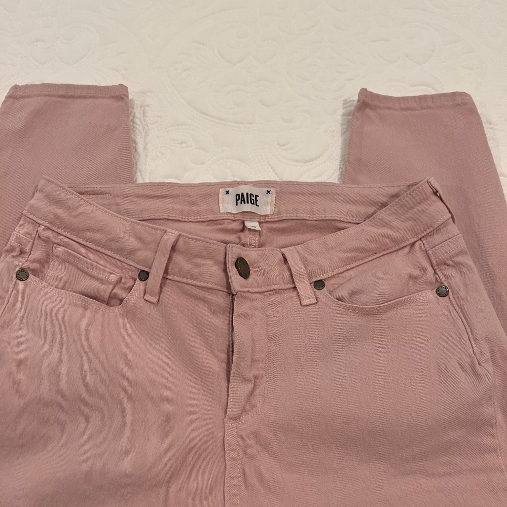 PAIGE Women's Verdugo Ankle Skinny Jeans Color Spanish Rose--Size 29 - Picture 3 of 16